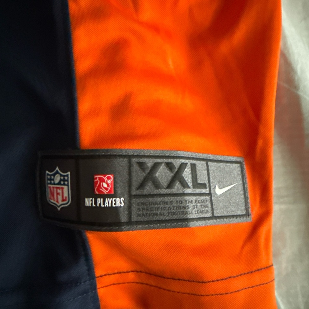 NFL Navy and Orange Men's Jersey - Picture 3 of 6